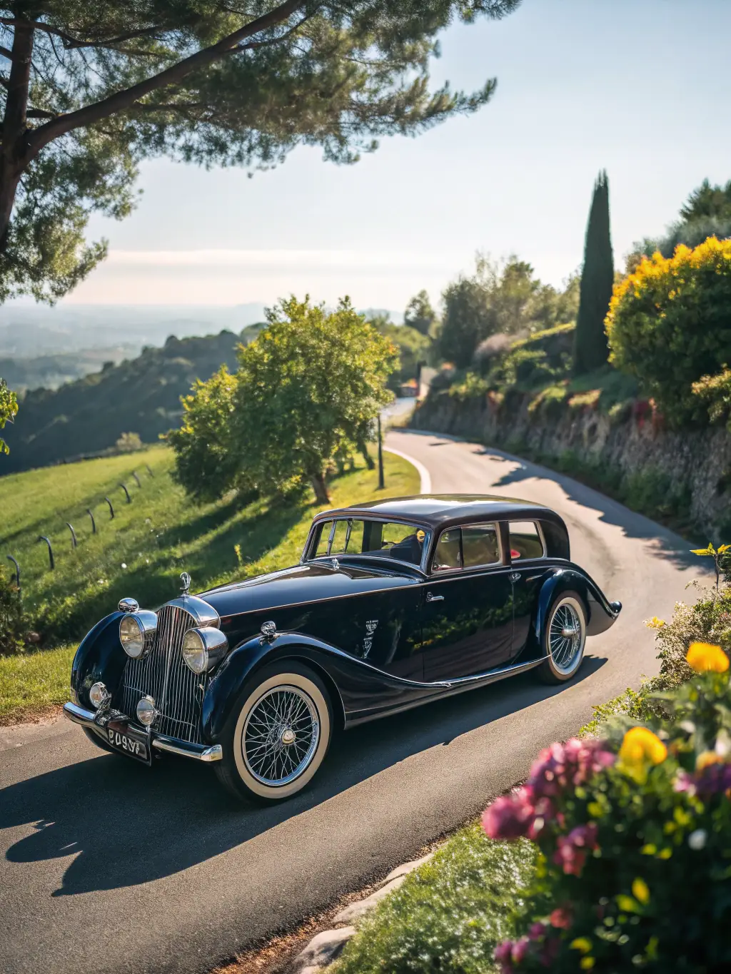 A photograph showcasing a TACOT CLUB GAVOT exhibition, highlighting meticulously restored vintage vehicles on display, with attendees admiring the craftsmanship and historical significance.